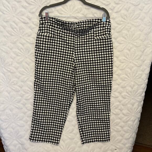 Time and tru black and white checkered pants size XL preowned excellent - Picture 1 of 6
